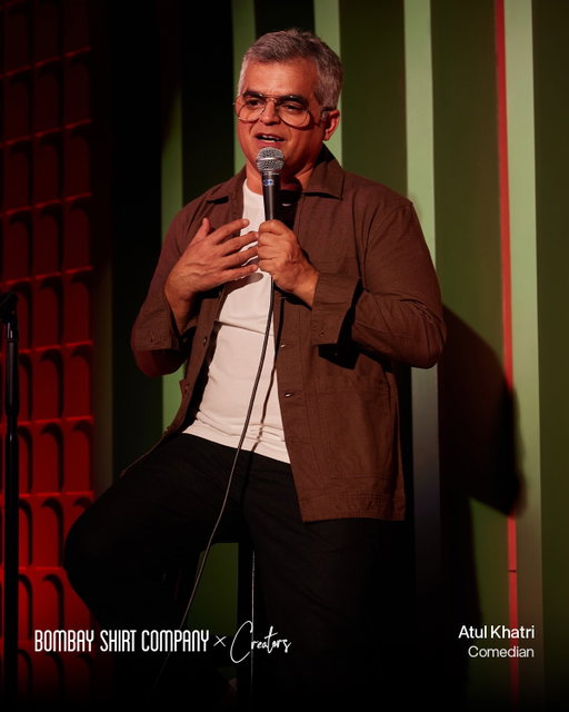 “You have to respect the stage.”

For @one_by_two, comedy may look effortless, but a lot goes into earning a laugh.

Whether he’s performing for 50 people at a comedy club or 50,000 at a stadium, the approach stays the same. Show up prepared. Dress for the occasion. Respect the audience. “For you it may be another show,” he says, “but for them, it’s a night out.”

Having watched Indian comedy grow from a handful of comics sharing a WhatsApp group to sold-out arenas across the country, Atul has seen the scene change dramatically. What hasn’t changed is the work behind it. Writing an hour of stand-up takes years. Testing, refining, bombing, trying again. “When you pay for a ticket, I better be funny,” he says.

His comedy is often shaped by Mumbai - a city that measures distance in minutes, not kilometres, where locals teach you survival skills, and where everyone somehow keeps moving, even when the rain doesn’t stop.

And maybe that’s why he fits right in here. Observing the details, finding humour in the everyday, and turning things the rest of us overlook into stories worth telling.

Atul is wearing the Luxe Supima Cotton T-shirt in white, the Seascape Linen Relaxed Pants in black and the Aven Cotton Linen Shacket in brown.

Check out his look at the link in our bio.

This is Creators | A series that features trailblazers we admire for going against the grain & making waves in their own spaces.

#BombayShirtCompany #Creators #AtulKhatri #StandUpComedy