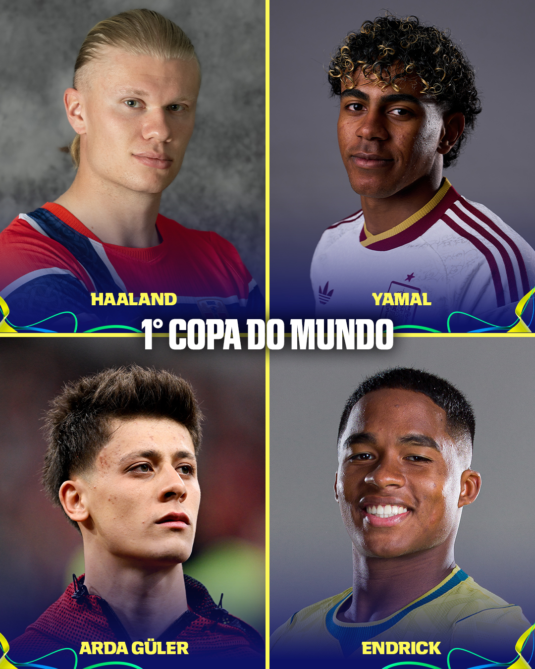 ENTRE ESTREIAS E DESPEDIDAS! 🏆😢 

A Copa do Mundo de 2026 vai ficar marcada como um encontro de gerações do futebol. Na mesma Copa em que lendas como Cristiano Ronaldo,Messi e Neymar se despedem do torneio, jovens que podem marcar o nome na história do esporte farão sua estreia no mundial!

#ESPN2026 #CopaDoMundo #Neymar #Messi #CR7