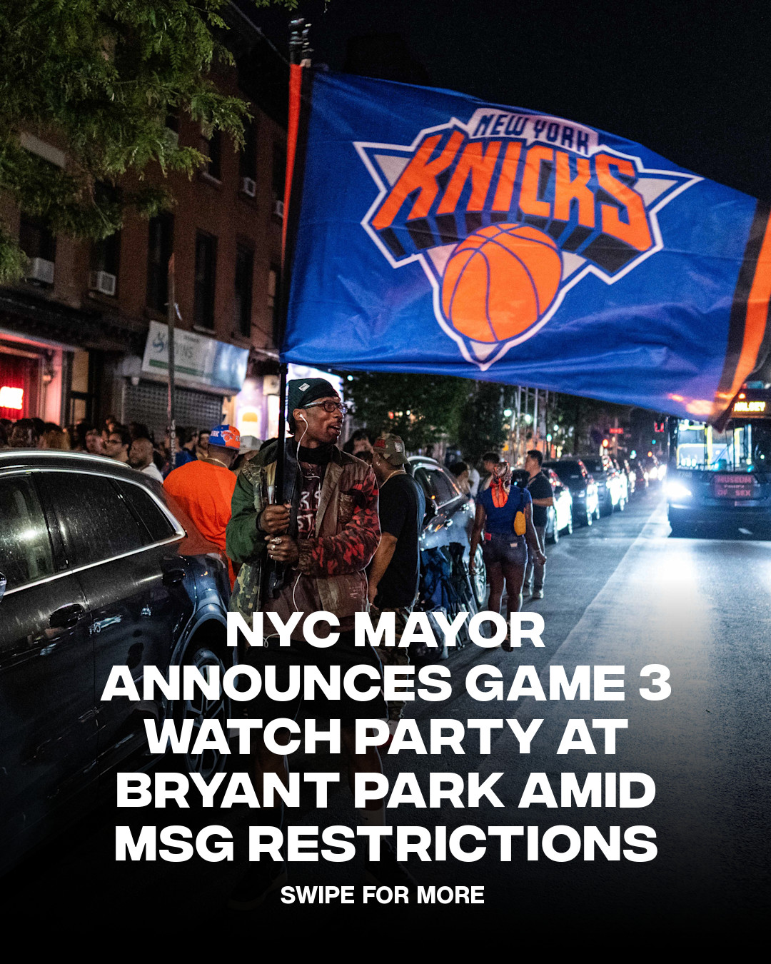 Bryant Park will host an official Knicks Game 3 watch party today for up to 5,000 fans after the usual outdoor event outside Madison Square Garden was canceled due to heightened security measures for President Donald Trump’s attendance at the game.
ㅤ
Mayor Zohran Mamdani announced the Midtown park will serve as an alternative viewing location following a joint decision by the U.S. Secret Service and NYPD, which determined that a public watch party could not be held in the immediate MSG area due to security requirements.
ㅤ
(📸 Getty)