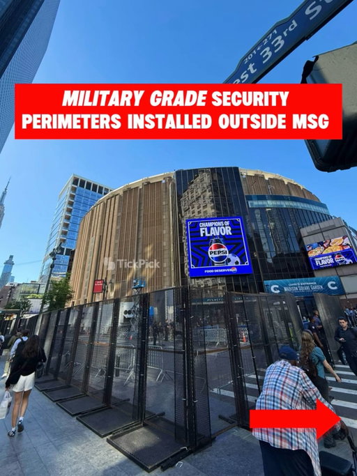BRAND NEW, state of the art perimeters have been installed ahead of Game 3 of the NBA Finals at MSG 👀

Fans can expect the HIGHEST LEVEL of enhanced security measures as US President will be in attendance. The industrial strength perimeters along with barricades running every street and avenue surrounding Penn Station are in place to try control the 7th Ave chaos from passionate Knicks fans. 

Madison Square Garden and the United States Secret Service are working together to ensure a safe and enjoyable experience for all attendees including a strict no-bag policy. Fans can expect TSA-style screening procedures upon entry and they are strongly encouraged to arrive at least TWO HOURS before tip-off. 

This is next-level type security and New York + NYPD will be needing all the help they can get 🚨

#TickPick #nba #nbaplayoffs #knicks #newyork