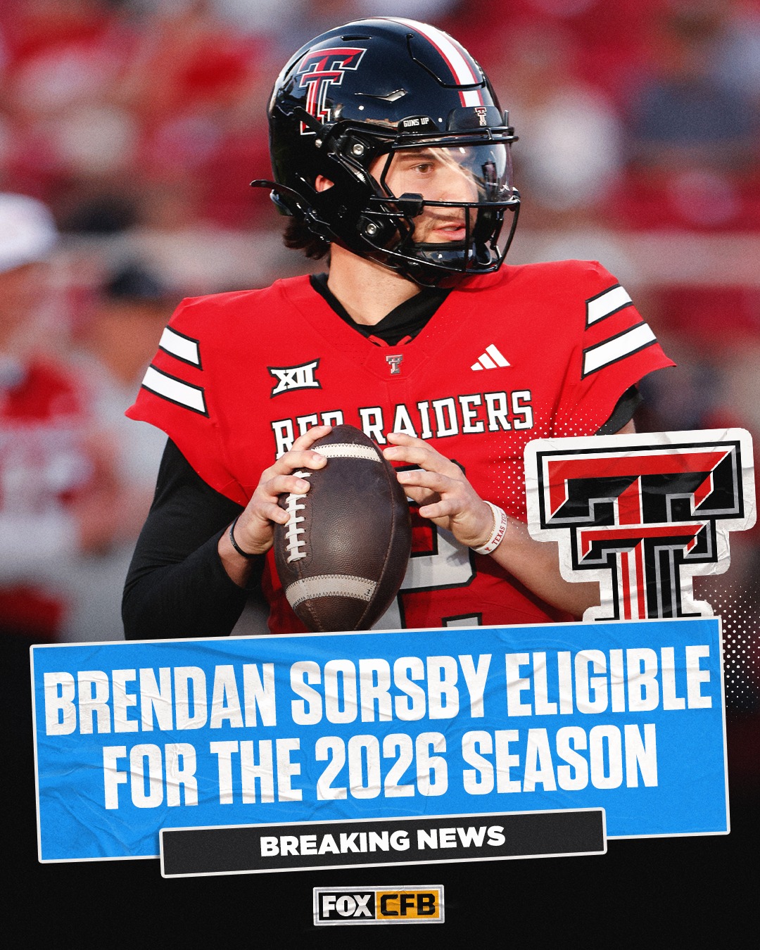 Texas Tech QB Brendan Sorsby has been granted his injunction against the NCAA. He will serve a two-game suspension as part of the ruling, per multiple reports.