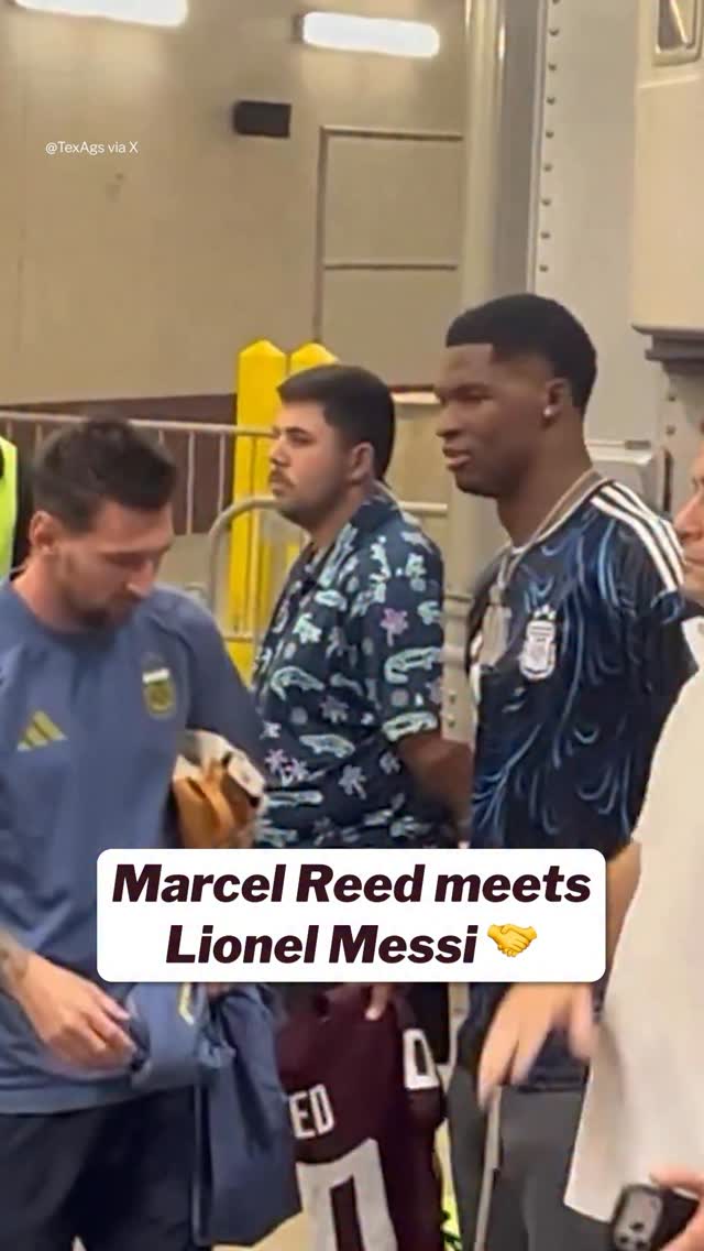 Ahead of the 2026 World Cup, Argentina and Honduras met for a friendly match at Kyle Field in College Station, Texas, where QB Marcel Reed met Lionel Messi.

[🎥:TexAgs via X]