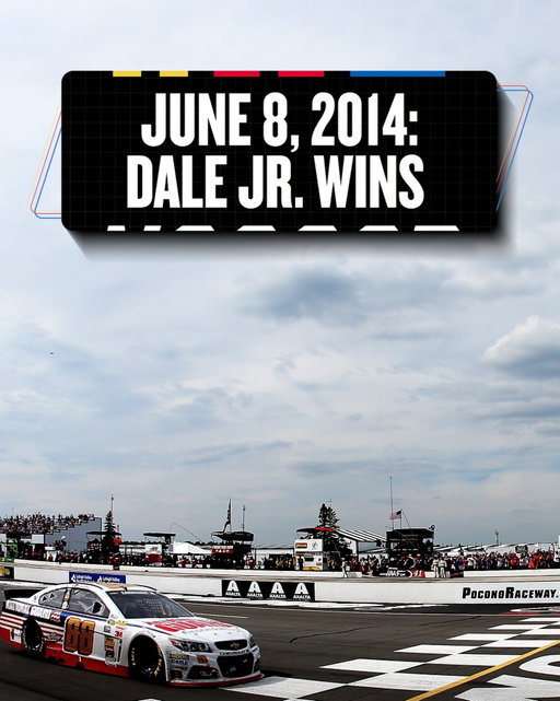 @dalejr took the No. 88 car to Victory Lane at @poconoraceway on this date in 2014.