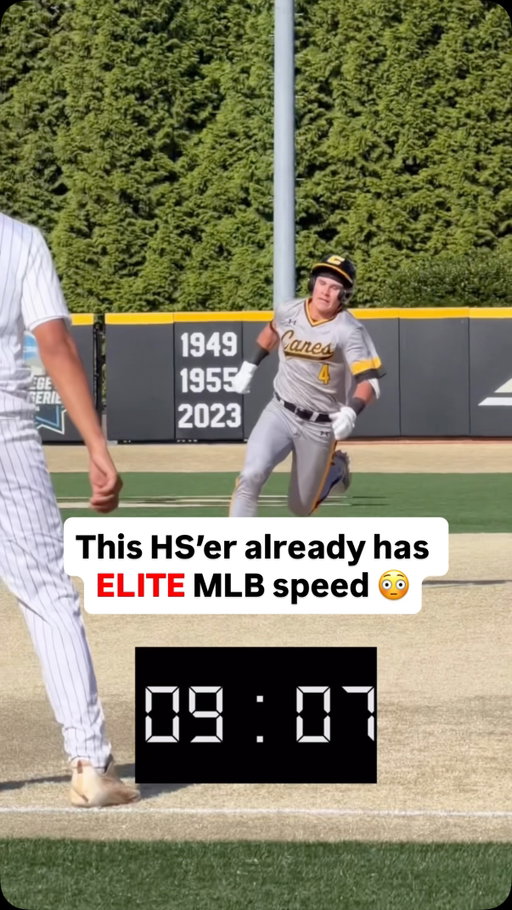 He’s as fast as WHOOOOO 😳 @thecanesbb