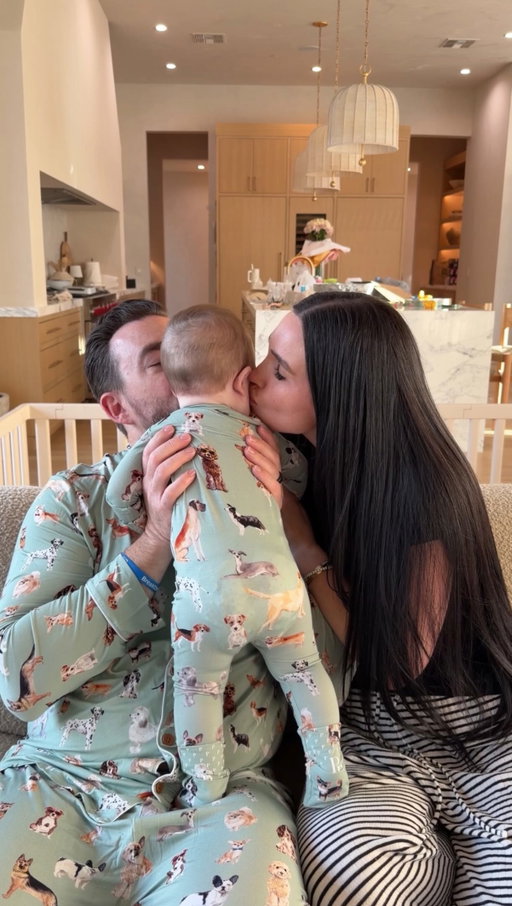 #Ad First matching moment with Daddy! 🥺 I’d love to see how you guys are celebrating all those special first moments with Dad! Share yours using #huggiesfirsts and tag me and @huggies so we can see them! ❤️