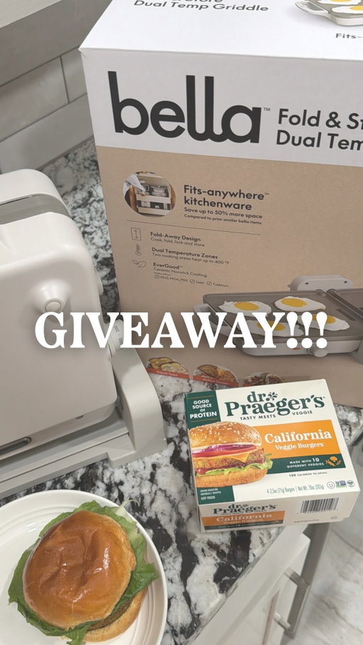 The perfect burger duo! 🍔✨
Get excited!!!

We teamed up with @DrPraegers and @BellaKitchen to give ONE lucky winner everything they need for quick, delicious burger nights at home.

We’re talking:
🥬 Crispy, veggie-forward burger favorites
🍔 A Fold & Store Dual Temp Griddle made for easy cooking and storage
⏰ Fast meals with minimal cleanup
✨ One less thing to think about at dinnertime

Whether you’re:
• juggling a packed schedule
• looking for easy weeknight meals
• feeding the family in a hurry
• just trying to make dinner a little simpler

This one’s for YOU.

HOW TO ENTER:
✔️ Follow BOTH brands
✔️ Like this post
✔️ Tag a friend in the comments (each tag = an extra entry!)
✔️ Bonus: Share to your story and tag us for additional entries

Good luck! 🎉🍔🥬

Unlimited tags. No gatekeeping.

ONE LUCKY WINNER WILL RECEIVE:

✨ Bella Kitchen Fold & Store Dual Temp Griddle
✨ 3 FREE Dr. Praeger’s product coupons

Giveaway ends at 11:59 PM ET on June 16th. Open to U.S. residents, 18+ only. No purchase necessary. This giveaway is not sponsored, endorsed, or administered by Instagram. Winner will be randomly selected and contacted via DM. We will never ask for payment info.