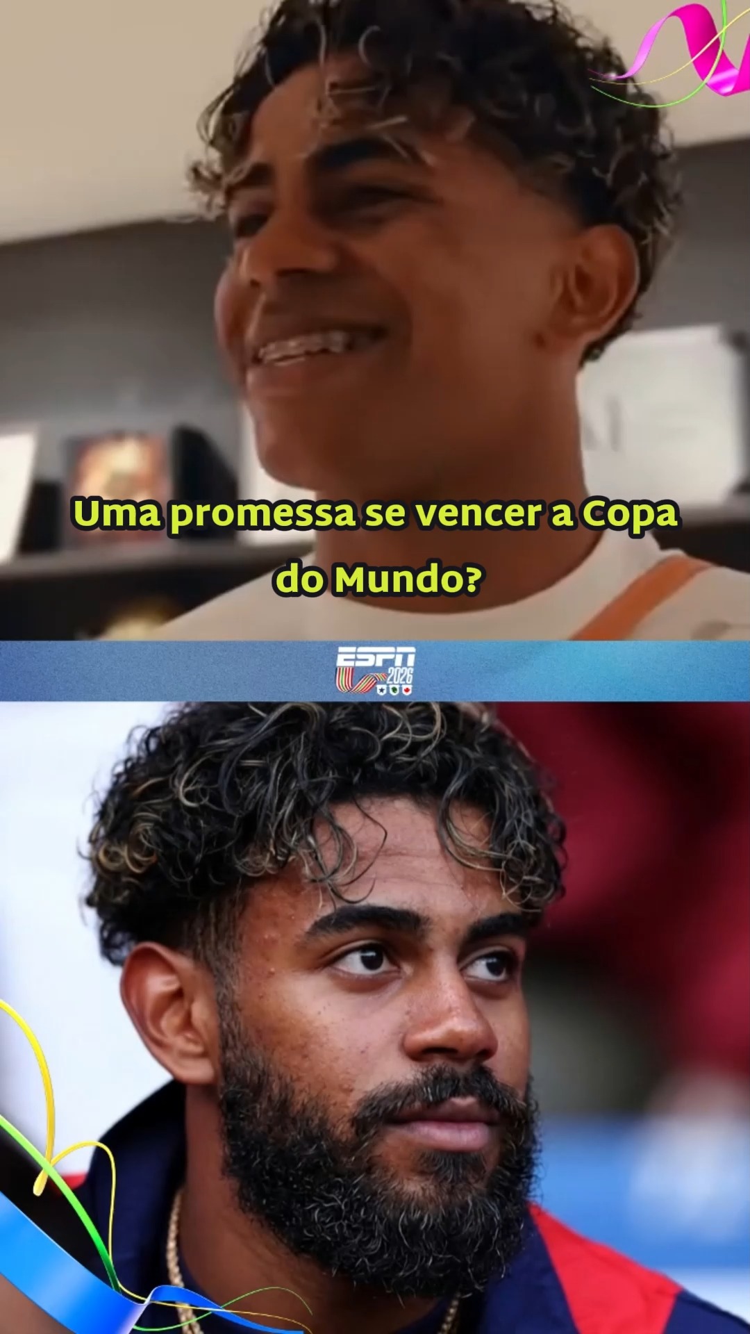 LAMINE YAMAL DE BARBA E BIGODE? 🧔🏻‍♂️👀 Essa foi a promessa do craque caso a Espanha vença a Copa do Mundo 😂

#ESPN2026 

Assista à Copa do Mundo FIFA pela Cazé TV, no #DisneyPlus, sem custo adicional.

via yt/lamineyamal