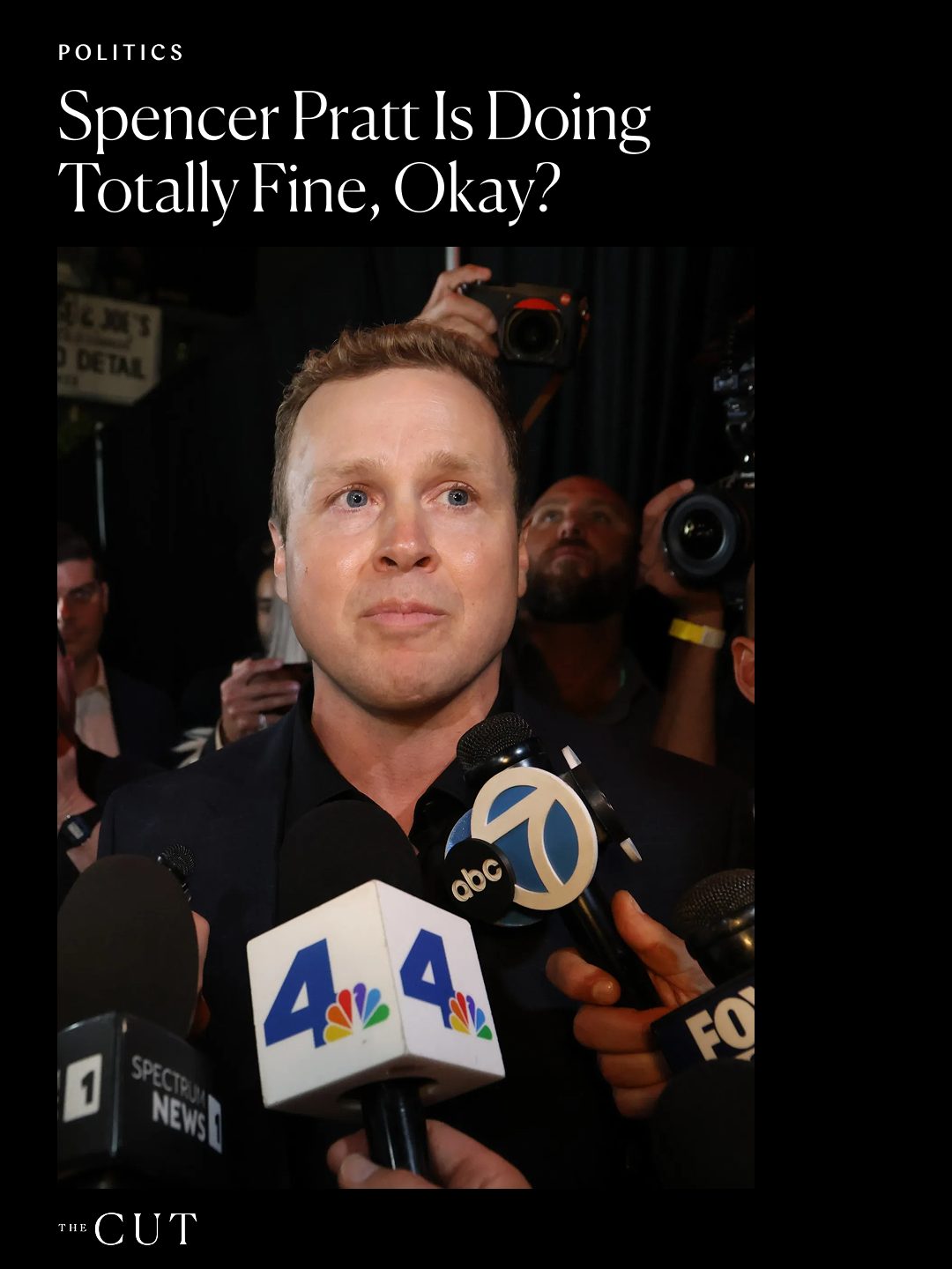 It’s that sweet turning point of June, isn’t it? 🌞 The weather’s finally warm enough, the Knicks are on a roll, and Spencer Pratt dropped to third place in the Los Angeles mayoral race on Sunday, overtaken by Nithya Raman, a progressive city councilmember. 

But fear not! The former reality-TV villain and registered Republican is doing just what you’d want a mayor to do (?) in the face of a setback: post through it. Read up on the race, including what — and who — #SpencerPratt is blaming for the shift toward Raman at the link in bio. 

Photo: HIGHFIVE/Bauer-Griffin/GC Images