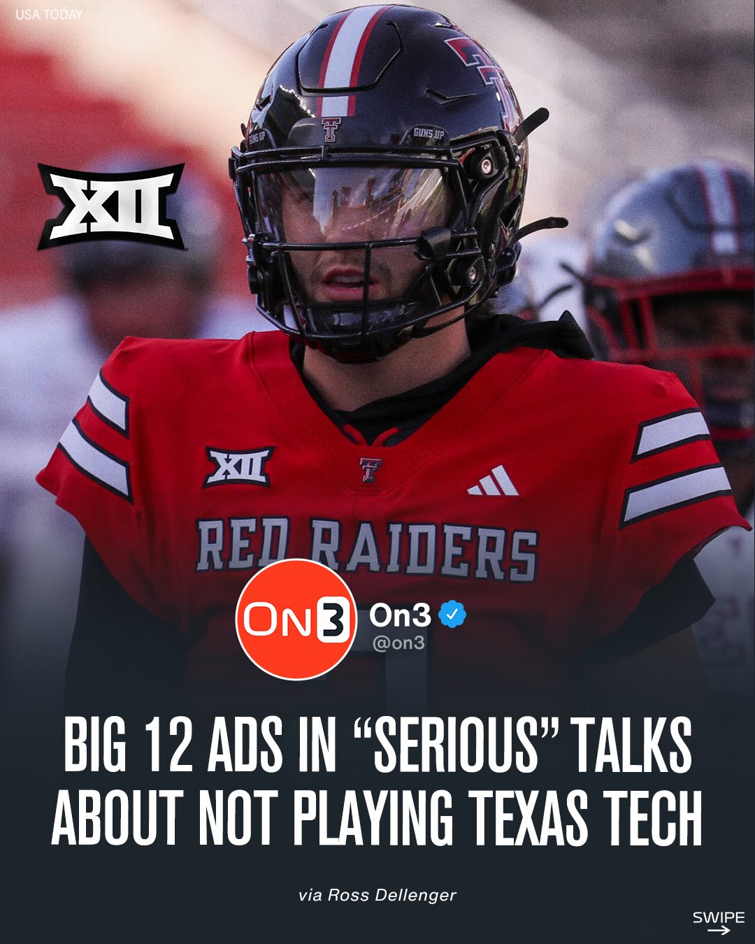Big 12 ADs say “serious” talks have been held about not playing Texas Tech after Brendan Sorsby’s ruling, Ross Dellenger reports.

Follow @On3 for the BEST of College Sports.