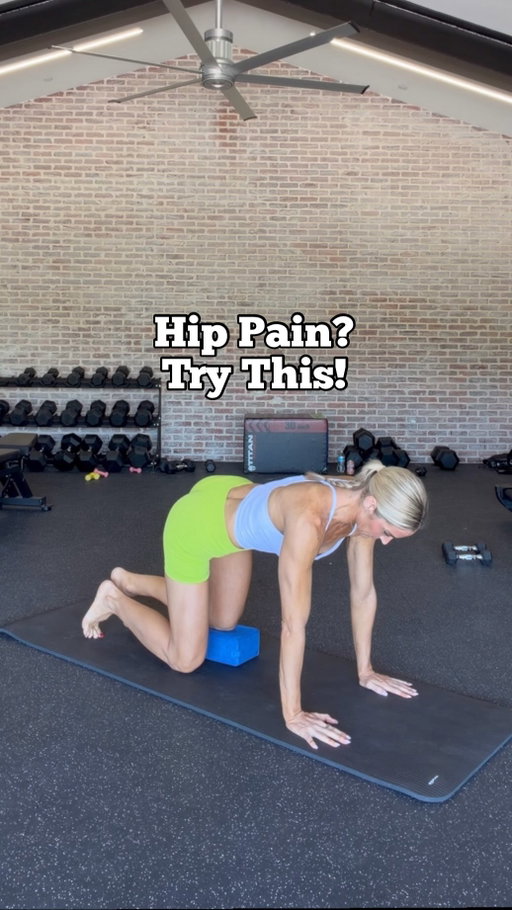 It is NEVER one move to rescue hip pain, back pain, belly fat, build a booty … insert anything. That’s simply clickbait! 

➡️Let me know if you’d like more ideas for better hip mobility. If so I can share more of what I do!

Back story: 
I was diagnosed after an MRI with AVN four years ago & told by five different surgeons that I would need a hip replacement. Long story short, I kicked my mobility up like 20 notches & work with a physical therapist. Over time, my pain actually reduced.I was encouraged to get a 2nd  MRI, that one basically said I still had signs of AVN, but it looked better, which doesn’t really make sense because that’s a degenerative hip condition. So I truly don’t know what the deal is, I could have been misdiagnosed & actually had Transient osteoporosis of the hip (TOH) but what I do know is I’m still trucking along, & my hip has maintained & even improved! 

I do a lot of mobility work before leg days, & this a favorite! I struggle with internal and external hip rotation which hinders lower-body movements.

Internal and external hip rotation are important for movements like squatting, lunging, & changing directions.  When you’re lacking rotation, it can make it harder to hit depth in a squat, keep your knees tracking well, and stabilize the pelvis in  lower-body exercises. Your body will often compensate by borrowing motion from your low back, pelvis, or knees, which can make movement feel restricted and less efficient.

This video is sped up. I go slow, controlled, and really push the edge of my mobility when I’m trying to press my knee into the ground with my hip rotates like in.Make sure you’re getting that drop of the hip to get the knee down, and not overcompensating by twisting your upper back to get lower!

Also, on the stable knee, I make sure my hip and knee stay stacked, and I keep firm pressure. You should  feel the top of your femur bone, pushing back into your hip socket for the hip on the block.

In my app, I have an entire mobility section from experts for different muscles, plus a warm-up section to work through &  really get the best range of motion out of your body. You can drop WEEK for Week FREE!!