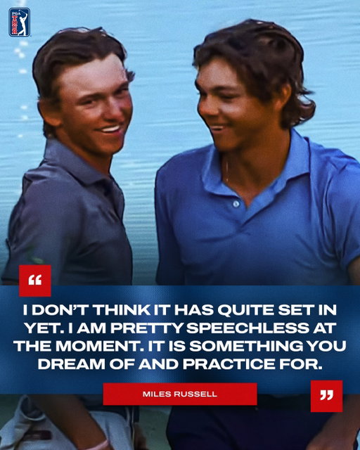 A new first for the 17-year-old sensation 🤩

Miles Russell will be playing in his first major championship next week at the U.S. Open after advancing in a playoff on golf’s longest day.