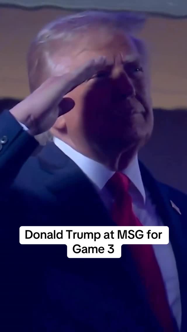 US President Donald Trump in attendance for Game 3 of the #NBAFinals.