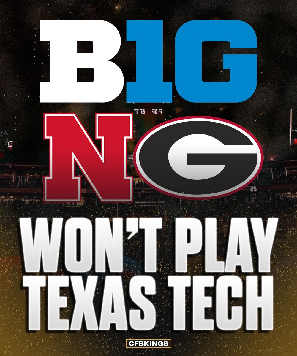 BREAKING: The Big Ten is holding meetings to discuss a potential conference-wide mandate to not schedule Texas Tech in any sports, following their efforts to get Brendan Sorsby eligible amid a gambling scandal.

Nebraska and Georgia have already individually decided they will not schedule Texas Tech in any sports.