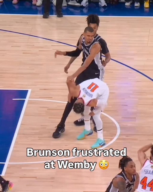 Wemby appeared to throw Brunson to the floor early in Game 3.