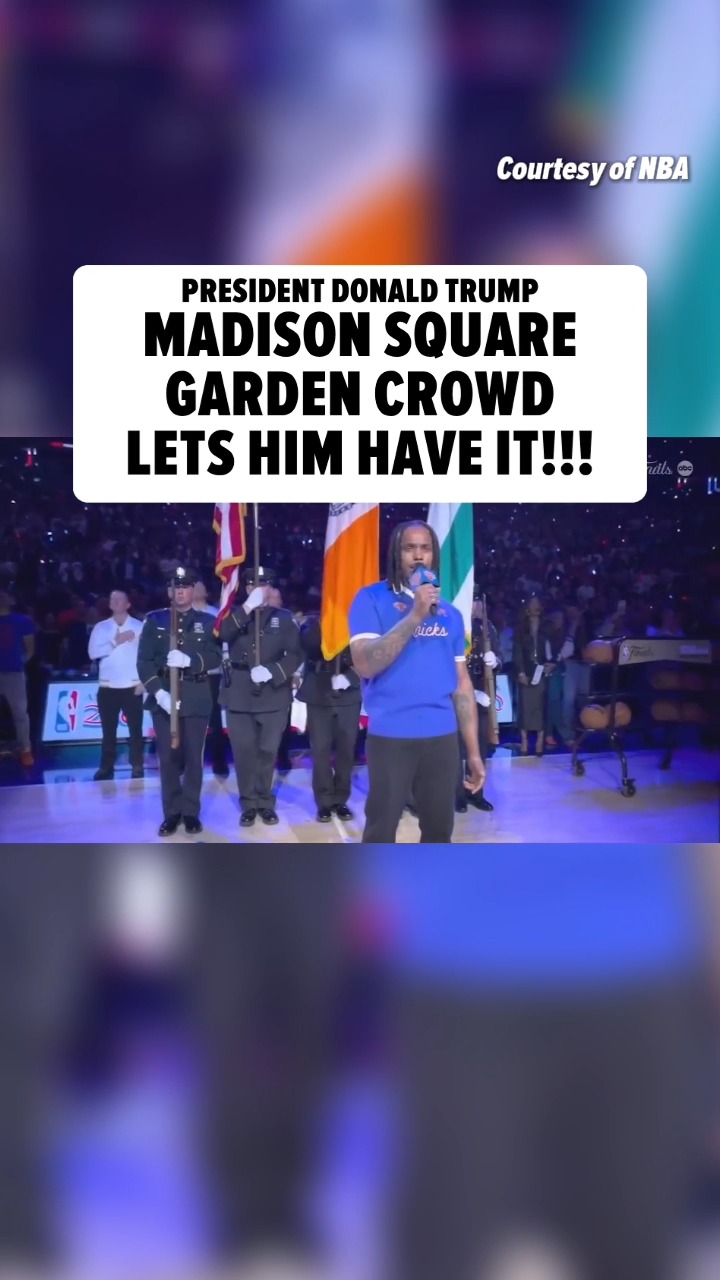 Donald Trump's arrival at Madison Square Garden was almost as anticipated as tipoff itself -- with POTUS instantly becoming part of the show when he stepped into the building for Game 3 of the NBA Finals.

🎥 Courtesy of NBA