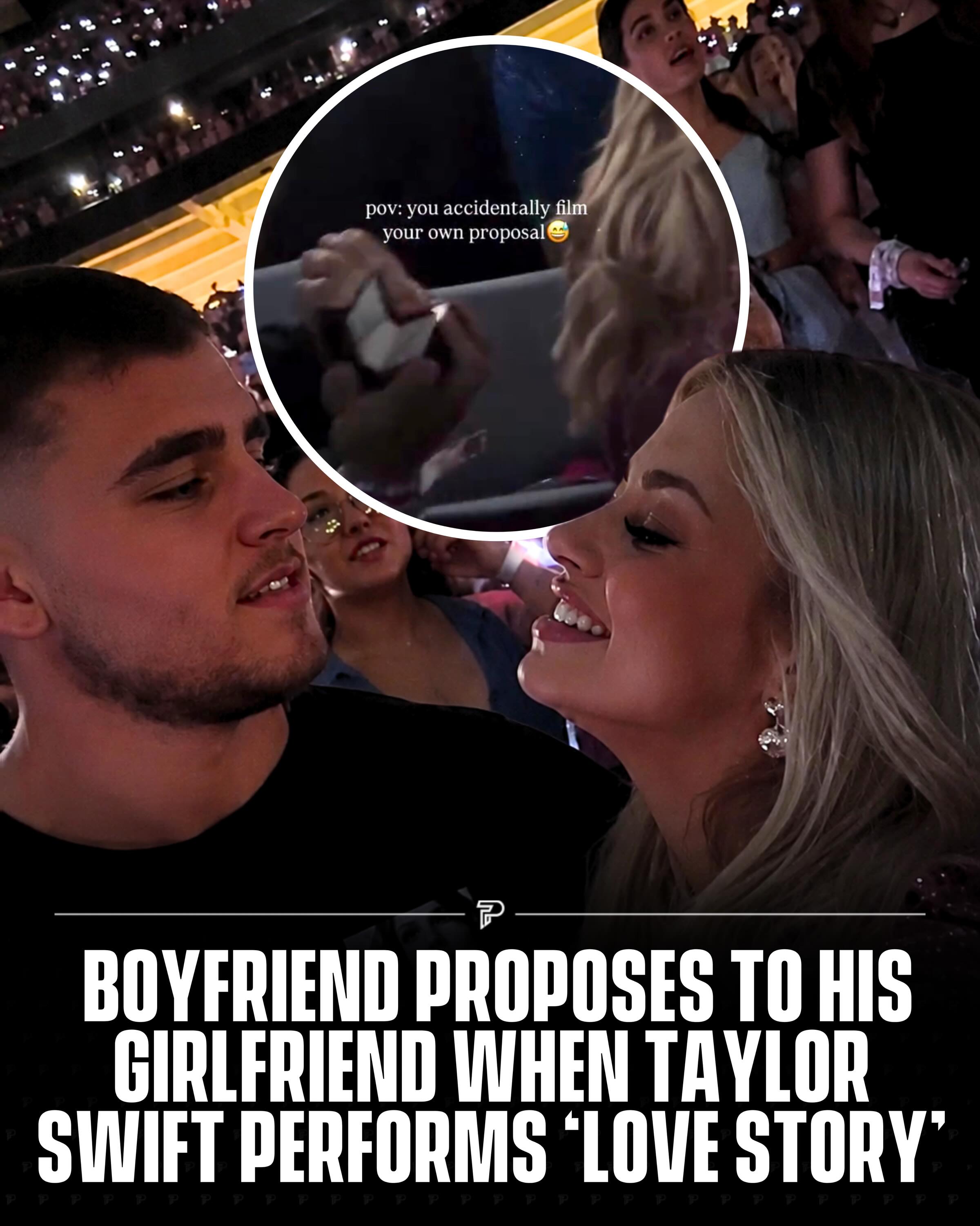 This boyfriend took his girlfriend to a Taylor Swift concert, memorized the lyrics to all her favorite songs, and waited for the perfect moment.

The second Taylor sang “Hold out a ring and say” during Love Story, he got down on one knee.

Would you want a partner who proposed like this?

(Via @stephhsquats)

-
#viral #pubity #wholesome