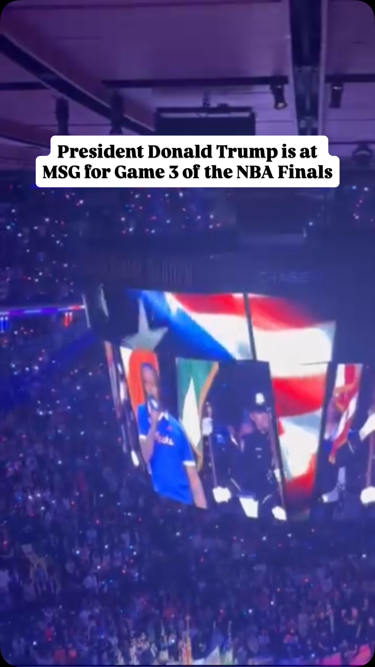 President Donald Trump is in the house for Game 3 of Spurs vs Knicks 

(via @shimonpro)