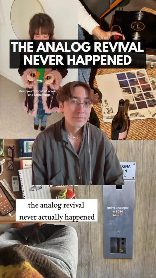 The analog revival was an analog performance. 

Today: sharing some insights from a recent Substack on the tendency for social to collapse ideas into aesthetics, and what going ‘analog’ REALLY requires: much more significant policy and infrastructure investment.

#marketing #brand #brandstrategy