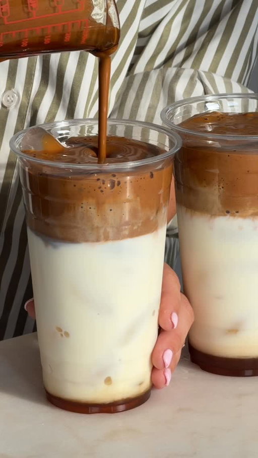 one for you & one for me 🧸☕️

recipe: add ice & @pink_house_alchemy creamy caramel syrup to two cups (shamelessly obsessed with this syrup rn). add about 2/3 cups of 2% milk to each cup. in a separate glass, whisk together 3 rounded spoonfuls of instant coffee, 2 spoonfuls brown sugar, & 2.5 oz water whisked until nice & fluffy. divide evenly between cups. stir well before enjoying.

#whippedcoffee #dalgonacoffee #icedcoffee #homecafé #coffee