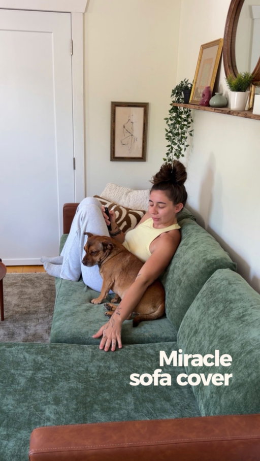 So glad I didn’t drop $3000 on a whole new couch 

@nolan_interior miracle sofa covers fit SO perfectly & they have so many colour options, I’m obsessed😍 

#nolaninterior #sofacovers #homeugc #ugchome #decorhacks