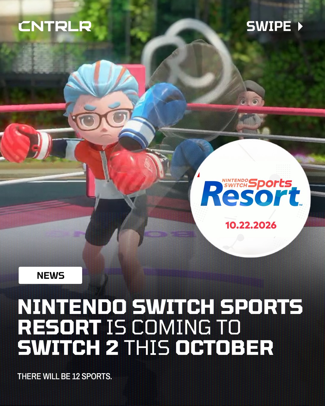 Nintendo announced Nintendo Switch Sports: Resort during its latest Nintendo Direct, serving as a spiritual successor to the classic Wii Sports Resort‼️

The game is scheduled to launch exclusively for the Nintendo Switch 2 on October 22nd.

It will feature 12 different sports for players to enjoy, including skateboarding and thumb wrestling.