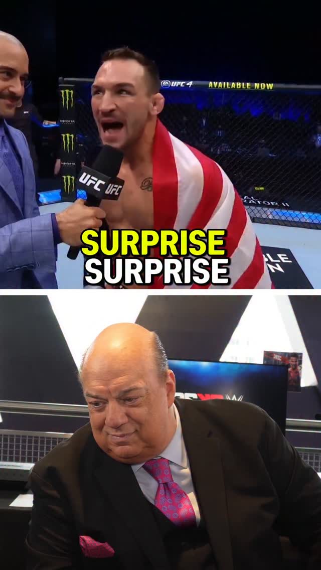WWE superstars react to Michael Chandler’s infamous promo 😂

What happens when Paul Heyman, Chelsea Green and Joe Hendry watch Michael Chandler's legendary "surprise, surprise" interview for the first time?

With Chandler set to face Mauricio Ruffy at UFC Freedom 250 and Conor McGregor returning against Max Holloway at UFC 329, the timing couldn't be better.

Their reactions are priceless 😭

Who had the best reaction?👇

#WWE #UFC #MichaelChandler #PaulHeyman #UFCFreedom250
