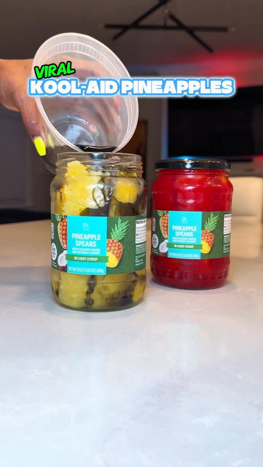 🗣️ These things are so legit! The internet didn’t steer us wrong this time! Are they worth the $20 resale price that people are selling them for? 

We can’t lie, the minute you bite into one of these, it’s a legit party in your mouth! Go LITE on the sugar because it is sweet, but so refreshing! 

➡️Pineapple Spears In Coconut Water - @aldiusa 
➡️Kool-Aid Packet - @koolaid

#koolaid #pineapples #raleighnc #aldi #northcarolina