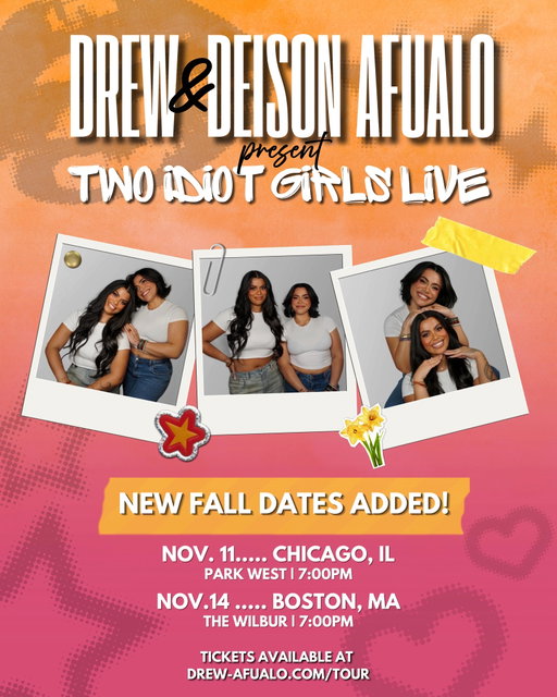 WE’RE DOING MORE LIVE SHOWS FOR YOU FREAKS 😍

We will be performing on November 11 in Chicago at Park West as part of the 312 Comedy festival!! And then we’ll be in Boston on November 14 at The Wilbur!! 

On sale times!!!
Chicago:
*Patreon - Weds, June 10 @ 10am CT
*Festival Presale - Thurs, June 11 @ 10am CT
*General On sale - Fri, June 12 @ 10am CT

Boston
*Patreon - Weds, June 10 @ 10am ET
*Member Presale - Weds, June 10 @ 10am ET
*General On sale - Fri, June 12 @ 10am ET

LINK IN BIOOOO 🫡