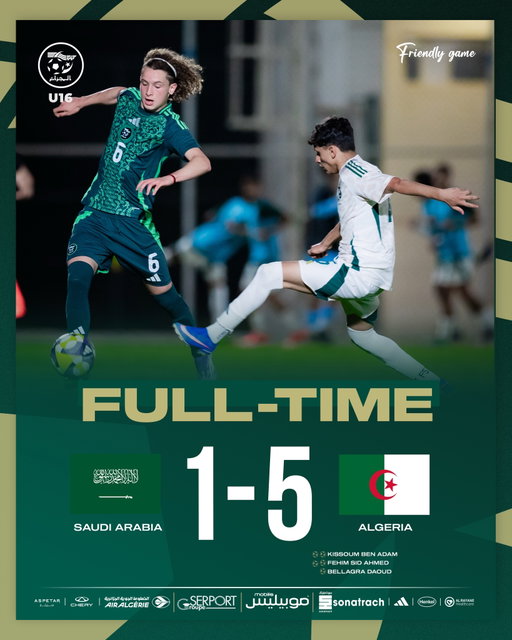 FULL TIME |  نهاية المباراة‬

#LesVerts_U16 | ⁦‪#123vivalAlgérie‬⁩🇩🇿