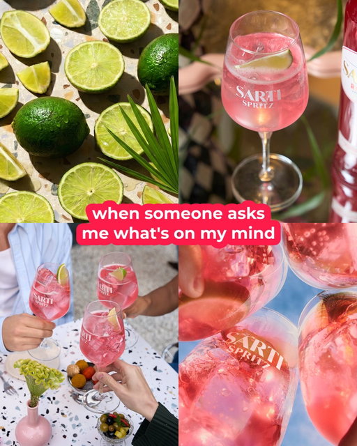 Day dreaming about Sarti Spritz... 🩷 #SartiSpritz #EnjoyResponsibly