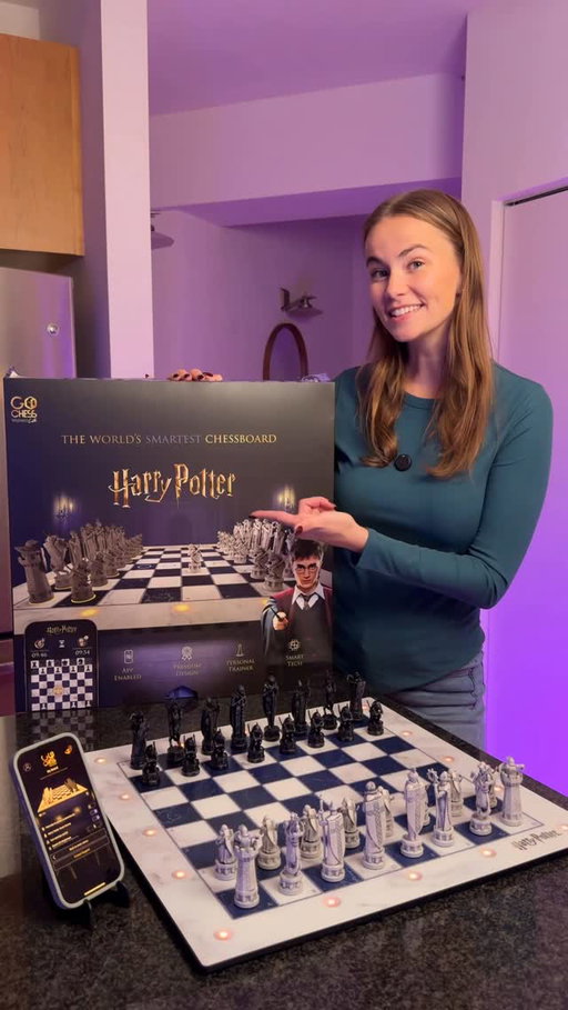 Meet GoChess Wizard, the world’s smartest chess board, now redesigned with a legendary look inspired by Harry Potter Wizard’s Chess.

It has:
🧠 32  Difficulty  Levels
💡 Real-time LED Move Guidance
♟️ Officially Licensed Wizard’s Chess Design
📲 Companion App for Tutorials and more 

#gochess #ad