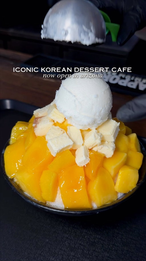 🍧🇰🇷 Arizona’s first Sulbing is officially open in Tempe!! They have over 400+ locations in Korea and are known for their signature bingsu with ultra fine shaved milk ice that melts almost instantly in your mouth, creating a texture that’s somewhere between snow and ice cream. Perfect way to cool down in this summer heat! We tried the Yogurt Strawberry, Mango Cheese and Matcha Choco flavors, along with the Injeolmi and Mozzarella Injeolmi toast. They’re located inside Yumee Katsu/Korean BBQ restaurant. 

@sulbingaz 
📍5350 S Lakeshore Dr, Tempe, AZ 85283
