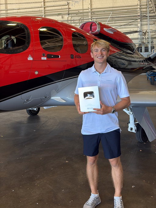 100,000 subscribers on YouTube! 🎉

Thank you to everyone who has watched the videos, left comments, shared the channel, and been part of this journey.

The goal was never just to grow a channel but to share a passion for aviation and hopefully inspire a few people along the way.

There have been way more hours filming and editing than I can count (and somehow my MacBook from freshman year HS survived all of it 🤣). 

I’m most grateful for the incredible people this channel has connected me with. From fellow pilots and aviation enthusiasts to friends I never would have met…see ya at FL310 🤙

#GeneralAviation #Cirrus #VisionJet #SR22T #DA42