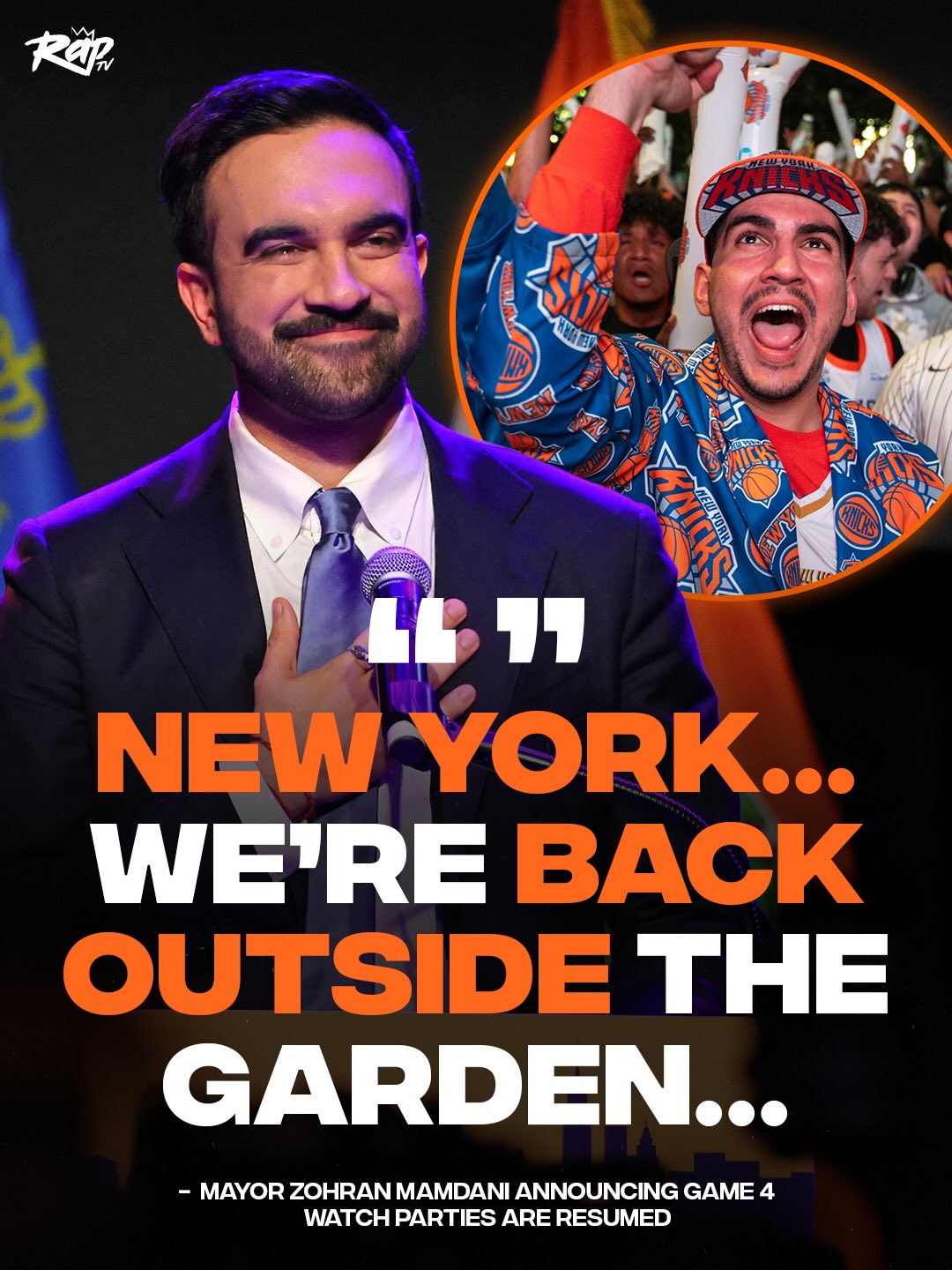 The Knicks watch parties outside Madison Square Garden have resumed for Game 4‼️🏀

Watch parties for Game 3 were cancelled due to heightened security measures for Trump’s attendance. 

Y’all excited for Game 4⁉️🤔