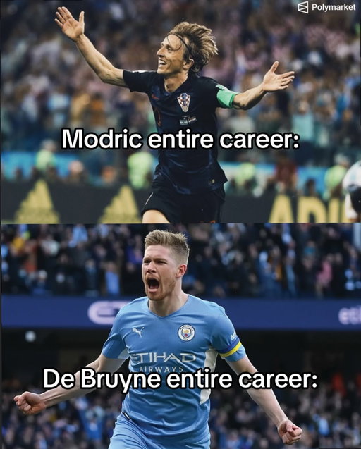 Luka Modric was the heart of Real Madrid for the past decade. He has been a starter in every champions league campaign, every copa del Rey final, or el Classico. He started playing top flight football at Spurs where they played him out wide until a game agaist Chelsea. Tottenhams coach, Harry Redknapp started him in the #8 role. He dominated Ballack, Essien and Lampard and as the story goes, he never played anywhere else. His move to Real Madrid proved to be one of the best decisions the Spanish club had ever made. Modric is the player who has won the most trophies for the 124 year old club over 13 seasons then anyone ever.

Kevin de Bruyne started his career in the Bundesliga before teaming up with a young  mo Salah, Eden Hazard and Oscar. This young core was the equivalent of that 2013 okc team with Durent, Harden and Westbrook because they never flourished together. His success came after Kevin made his move to Man city in August 2015. There he found his home, with the help of Pep he went on to redefine the gold standard of the CAM position winning City 6 prem titles and a big eared cup along the way. 
They played different roles and positions but  have 2 of the best careers among active players, enjoy them one last time this summer!