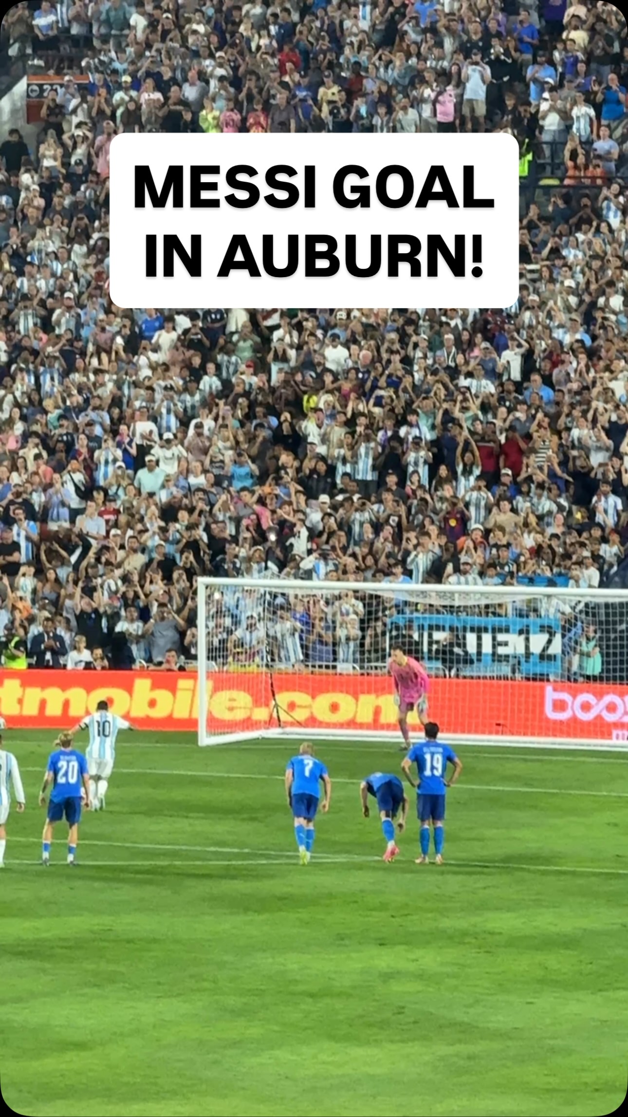 Argentina’s Lionel Messi scores a goal on a penalty kick against Iceland in Auburn #WarEagle
