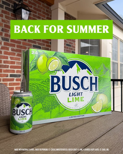 The votes for #BuschFlavorShowdown are pouring in and Busch Light Lime Summer is BACK ON!

🍋‍🟩 Busch Light Lime is coming BACK just in time for summer. Available SOON in select markets for a lime-ited time!