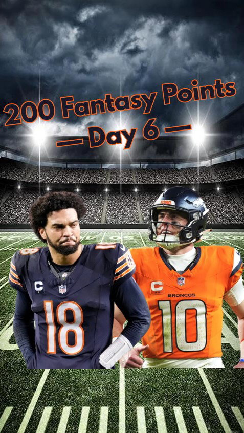 Trying to score 200 fantasy football points based on the 2025 NFL Season: Day 6 #acshear #nflfilter #200fantasypoints #fantasyfootball