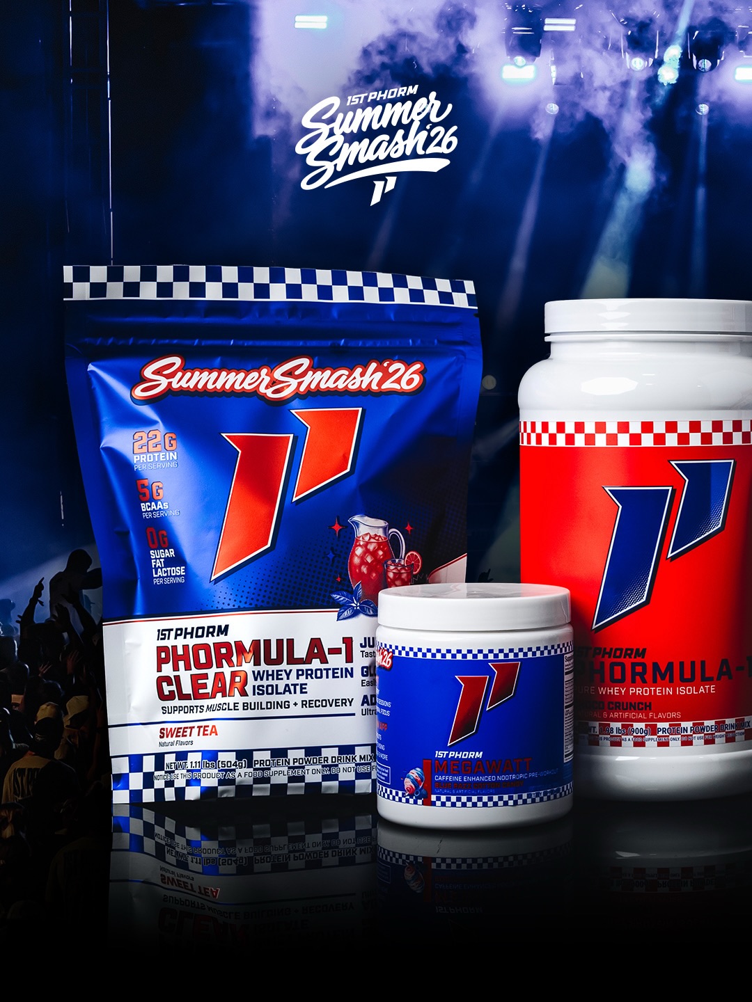 🚨Summer Smash Exclusives are LIVE...

... Quantities are limited, so you better hurry because once they’re gone, they’re gone!

Choose from:

🥩General Sal’s Steak Bites
🍹Phormula-1 Clear Sweet Tea
🍎Phormula-1 Clear Orchard Splash
🥣Phormula-1 Choco Crunch
🍬Megawatt Blue Razz Cotton Candy

... and more! Link in bio to shop now!