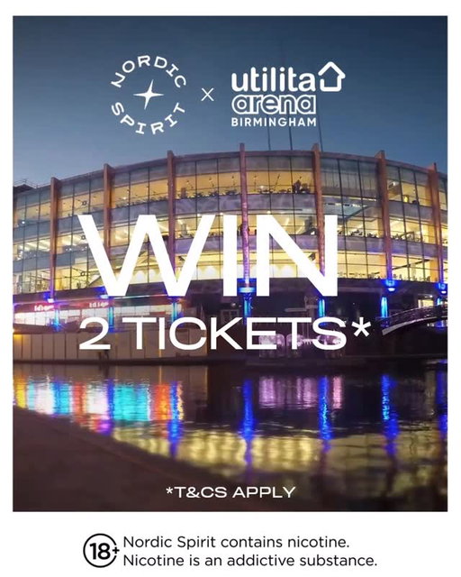 #AD | Stop scrolling… you could WIN tickets to Utilita Arena Birmingham 🎤

We’re teaming up with Nordic Spirit Nicotine Pouches to give you the chance to win 2 tickets for you and 1 friend at Utilita Arena Birmingham for the show of your choosing, between September and November 2026*.

All you have to do to enter:
1️⃣ LIKE this post
2️⃣ FOLLOW @nordicspirit_uk  and @utilitaarenabirmingham
3️⃣ COMMENT the show you’d like to see
4️⃣ TAG the friend you want to bring along

The more tags, the more entries!

Main T&Cs:
- Prize draw is only open to existing tobacco or nicotine users aged 18+ who are residents of Great Britain.
- No purchase necessary to enter.
- One winner will be chosen at random to win 1x2 tickets for them and 1 friend at Utilita Arena Birmingham for the show of their choosing*, between September and November 2026**. 
*Subject to seat availability. All guests must be 18 or over. Shows intended for children and youth are excluded - complete list in full T&Cs.
 **Prize will be deducted proportionately if fewer guests within the party attend, e.g. 1  guest = 1x ticket.
- Prize draw closes at 11.59pm on 23.06.2026. 
- Winners will be contacted by DM 11:00am on 24.06.2026. 
- Link to the full T&Cs in @nordicspirit_uk’s bio. 

#NordicSpirit #TobaccoFreeNicotine #NicotinePouches #NordicSpiritMoments 

18+ Contains Nicotine. Nicotine is an addictive substance.