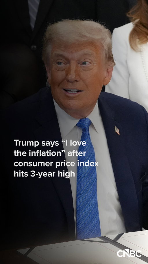 President Donald Trump on Wednesday said “I love the inflation” after being asked if he was concerned about new consumer price index data.

More details at the link in bio.