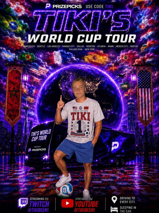 16 cities. 3 countries. 15+ matches during the 2026 FIFA World Cup. 🇲🇽🇺🇸🇨🇦⚽️🌎

Tiki is embarking on his biggest adventure yet. For the next 40 days, he will travel across North America on a World Cup tour presented by @prizepicks , living in an RV transformed into a mobile content studio.

The World Cup is one of the few moments that reminds us how powerful sports can be. People from every background, language, and culture coming together around something bigger than themselves.

This is exactly where Glacier loves to operate: at the intersection of sports, culture, creators, and brands. Building communities and creating collaborations that feel authentic to the moments people care about most.

A lot of planning, late nights, and problem-solving went into bringing this to life, and we’re incredibly proud to have helped secure this partnership and produce the tour.

This is only the beginning for Tiki!

See you on the road. 🚐🏆

#WorldCupTour #FIFA #CreatorEconomy #SportsMarketing #Glacier