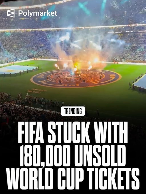 FIFA is battling empty-seat concerns ahead of the 2026 World Cup, with roughly 180,000 tickets still unsold just days before kickoff. 

Critics have blamed high prices and FIFA’s dynamic ticketing model for slowing demand, with some tickets for group-stage matches still costing more than $800 and FIFA’s cheapest direct offerings exceeding $1,100. 

Thousands of seats remain available across multiple matches, including the USMNT’s opener against Paraguay, despite recent discounts and falling resale prices.