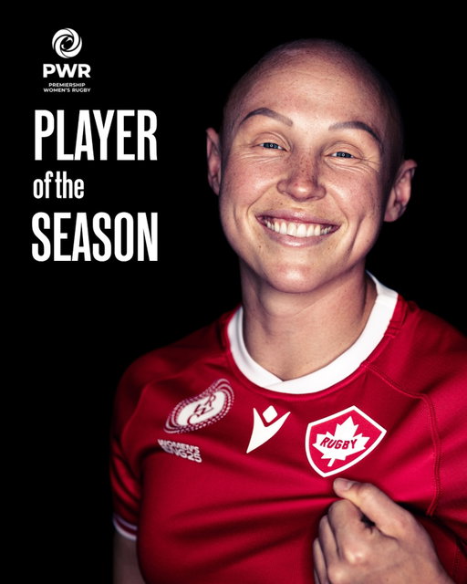 An incredible accomplishment for Canada’s very own Olivia Apps 🇨🇦

@thepwr Player of the Season 🏆

***

Un accomplissement incroyable pour la Canadienne Olivia Apps 🇨🇦

Joueuse de la saison du @thepwr 🏆

#RugbyCA | #OneSquad | #EarnedNotGiven