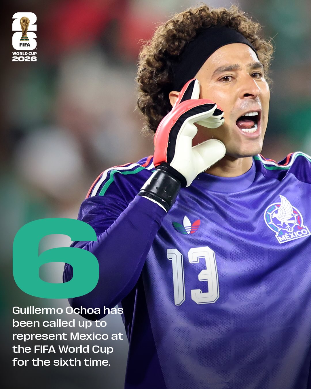 Preparing for his sixth @FIFAWorldCup 🇲🇽

Guillermo Ochoa, Cristiano Ronaldo and Lionel Messi are set to become the only players in FIFA World Cup history to have participated in six tournaments!