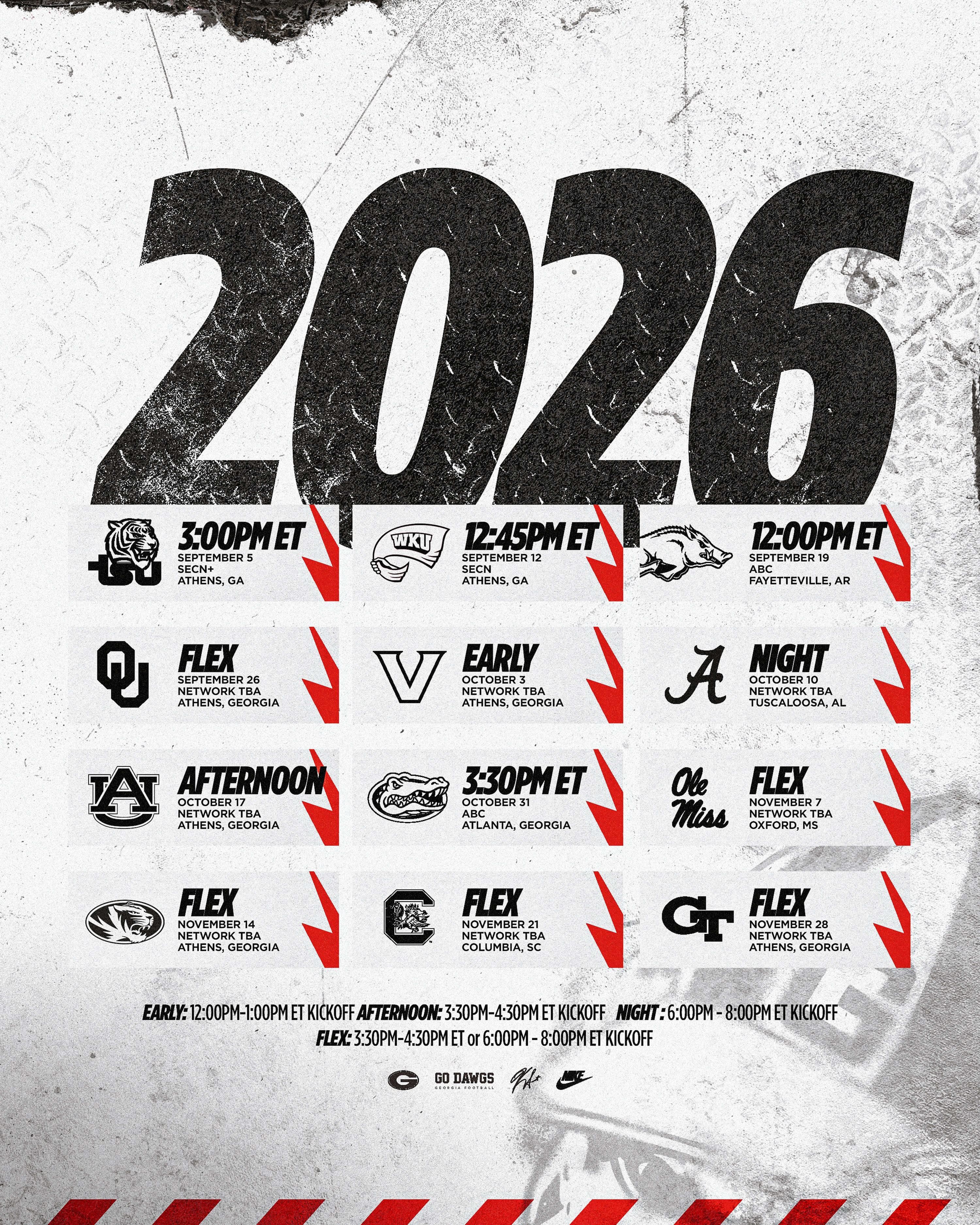Counting down the days 📆

TV windows for the 2026 season have been announced ‼️

#GoDawgs