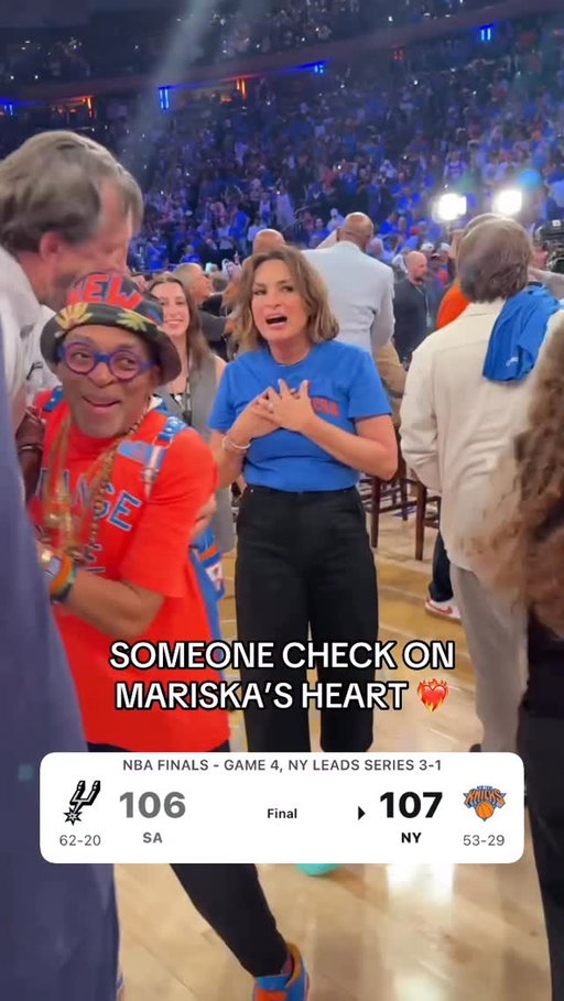 Mariska Hargitay was speechless after that unbelievable Knicks comeback 😱