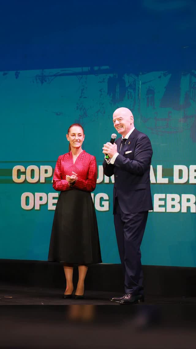World football is at home in 🇲🇽 Mexico! 

Mexico City will unite the world and we will celebrate football together, here as in 🇨🇦 Canada and the 🇺🇸 United States. For that and for sharing a part of your beautiful country with us, I thank you President @claudia_shein, your government, and every single individual who has put their heart, commitment, and humanity into this @fifaworldcup dream. We certainly hope that through football, we can leave a positive footprint across the nation. 🤝

As the show starts, it is important to acknowledge the contributions of so many people throughout the world who made this possible and while I may not be able to thank everyone individually, it filled me with delight to have the company of our global football community. 👏

The most inclusive FIFA World Cup is here! ⚽❤️ 

¡El fútbol mundial está en casa en 🇲🇽 México!

La Ciudad de México unirá al mundo y celebraremos el fútbol juntos, tanto aquí como en 🇨🇦 Canadá y los 🇺🇸 Estados Unidos. Por eso, y por compartir una parte de su hermoso país con nosotros, le agradezco a la presidenta @claudia_shein, a su gobierno y a cada una de las personas que han puesto su corazón, compromiso y humanidad en este sueño de la @fifaworldcup. Esperamos sinceramente que, a través del fútbol, podamos dejar una huella positiva en toda la nación. 🤝

Ahora que comienza el espectáculo, es importante reconocer la contribución de tantas personas en todo el mundo que han hecho esto posible; y aunque no me sea posible agradecer a todos individualmente, me llenó de alegría contar con la compañía de nuestra comunidad del fútbol mundial. 👏

¡La Copa Mundial de la FIFA más inclusiva ya está aquí! ⚽❤️

#FootballUnitesTheWorld