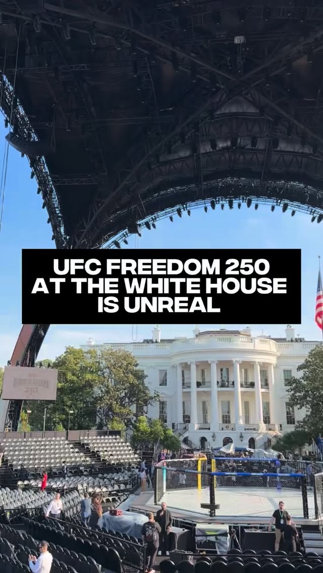 First look at UFC Freedom 250 at the White House this Sunday 👀