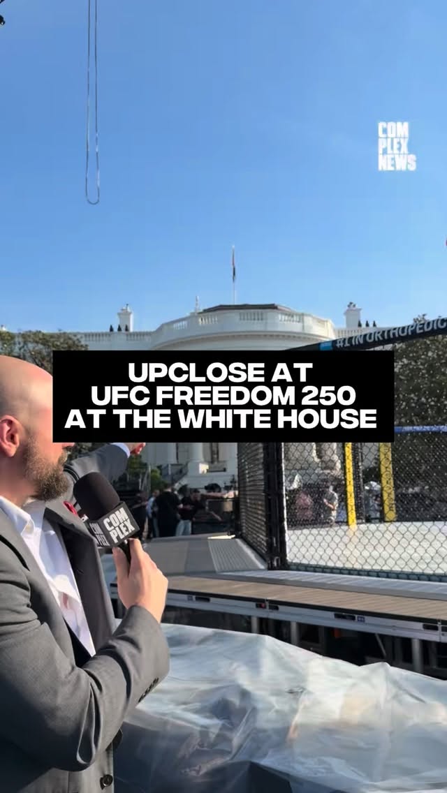 We got up close at the UFC Freedom 250 venue at the White House before the fights on Sunday.